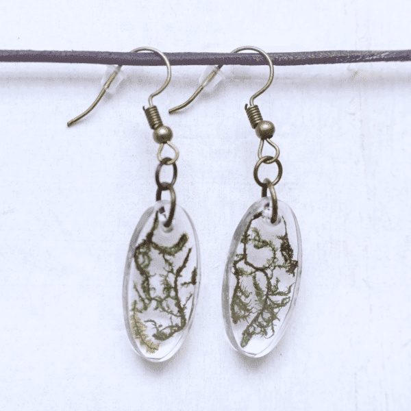 Earrings Green Ferns - Image 2
