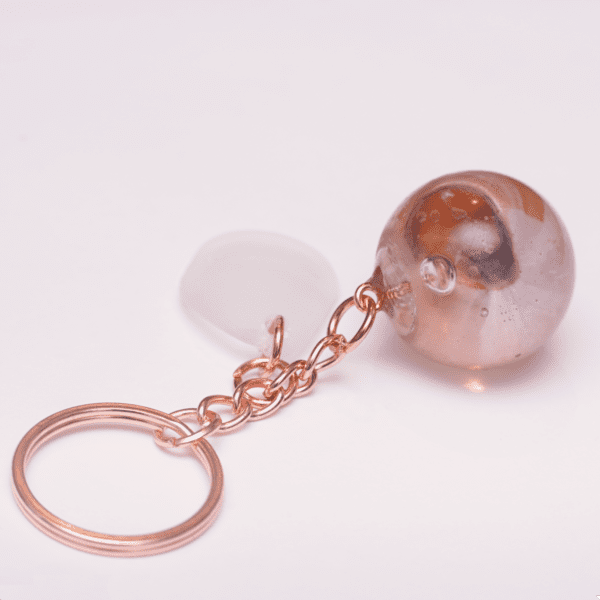 Keychain Snail Shell / White Glass - Image 3