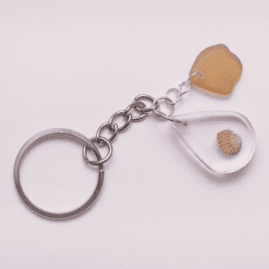 Keychain Mini Shell / Yellow Glass