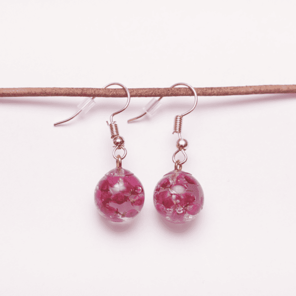 Earrings Pink Flowers