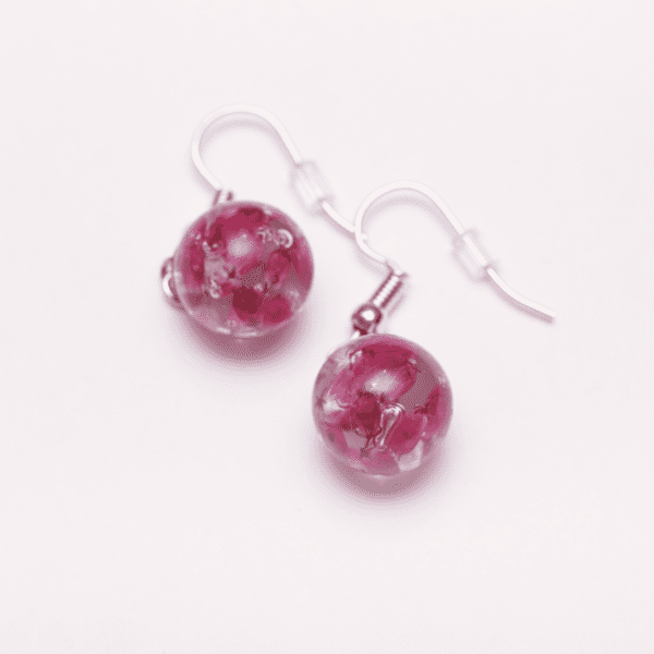 Earrings Pink Flowers - Image 2