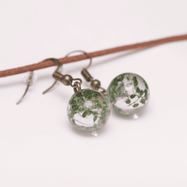 Earrings Green Flowers - Image 2