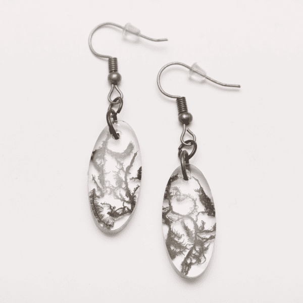 Earrings Green Ferns