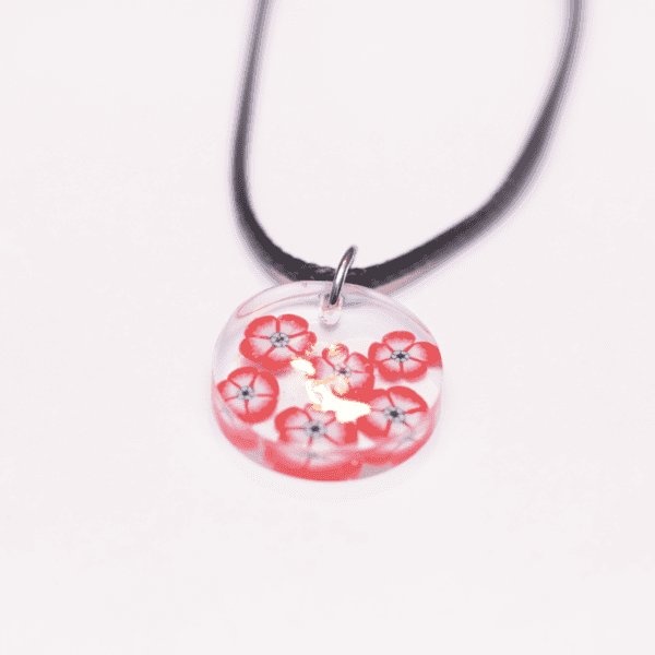 Child Necklace / Red Flowers - Image 2