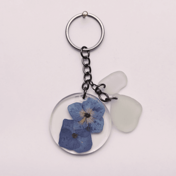 Keychain Hydrange / White Glass - Image 2