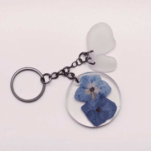 Keychain Hydrange / White Glass - Image 3