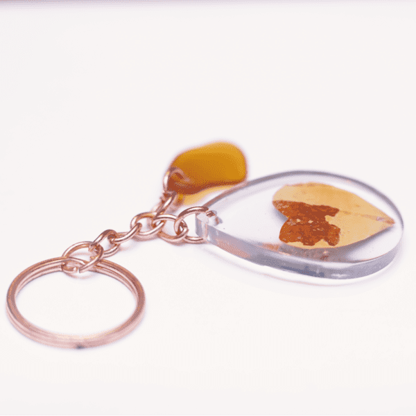 Keychain Birch Heart / Brown Glass - Image 4