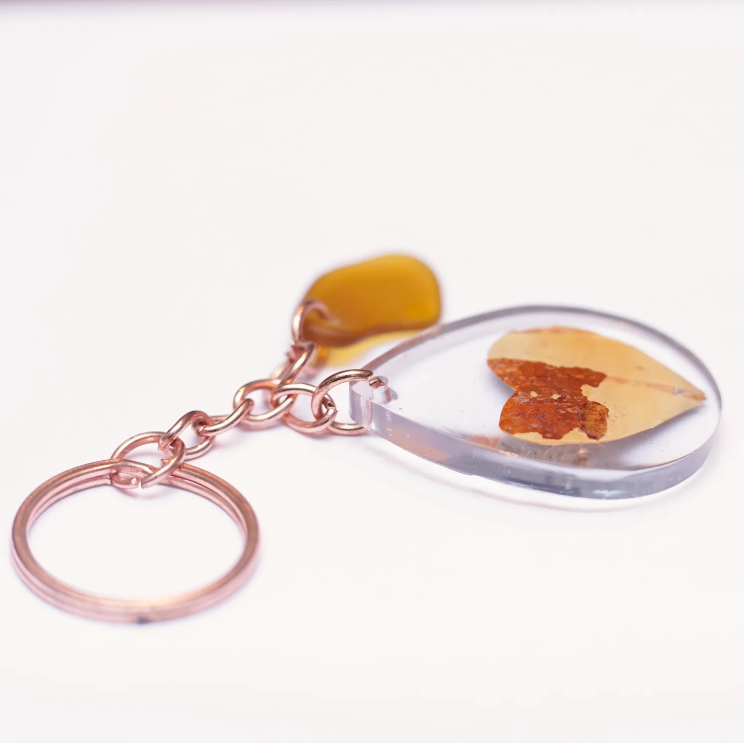 Keychain Birch Heart / Brown Glass - Image 4
