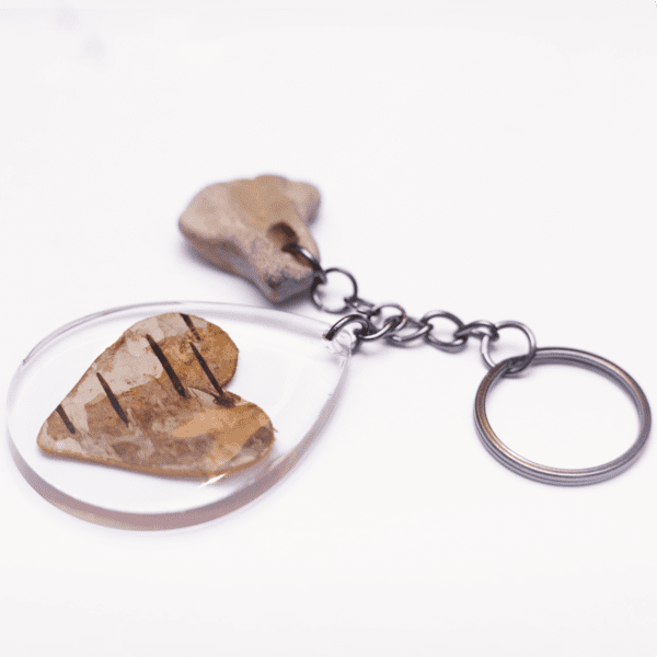 Keychain Birch Heart / Stone - Image 2