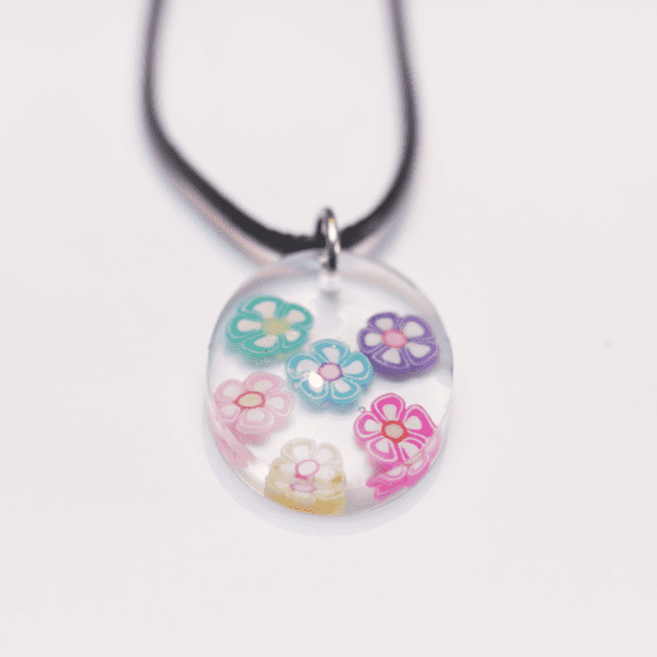 Child Necklace / Colorful Flowers - Image 3