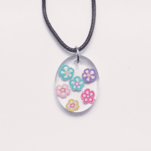 Child Necklace / Colorful Flowers