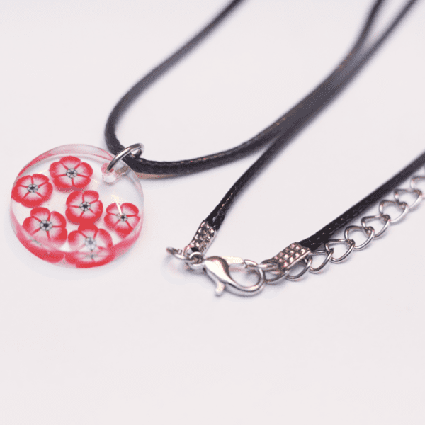Child Necklace / Red Flowers - Image 3