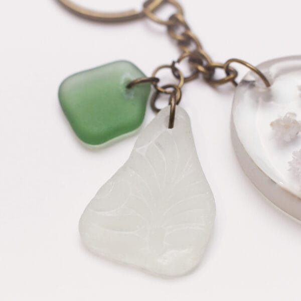 Keychain Baby's-Breath / White Glass / Green Glass - Image 3