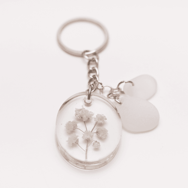 Keychain Baby's-Breath / White Glass - Image 2